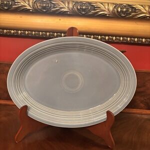 Vintage Fiesta HLC USA Oval Serving Platter Light Blue Fiestaware 13"
